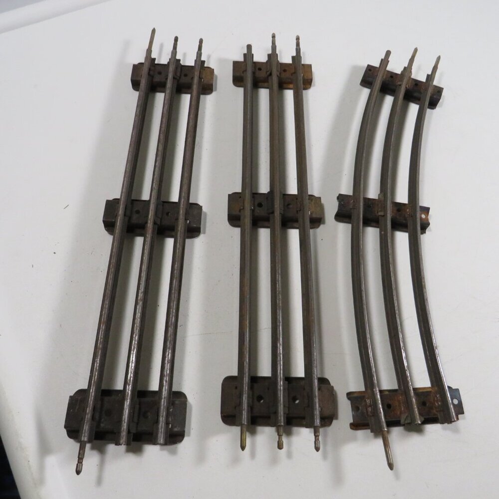 Pre-WWII 1930s Lionel Train Track #13 (3) pieces METAL railroad